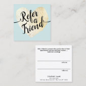 Gold Heart Script Calligraphy Reference Aanbevelingskaartje (Voorkant / Achterkant)