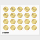Gold Heart Script Haar favoriete bruiloft gunst Ronde Sticker (Vel)