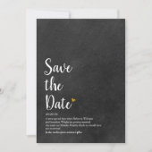Gold Heart Script Save the Date Definition Kaart (Voorkant)