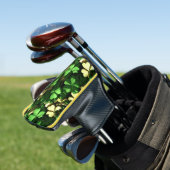 Gold Heart Shamrocks Golfheadcover (Insitu)