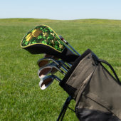Gold Heart Shamrocks Golfheadcover (Insitu)