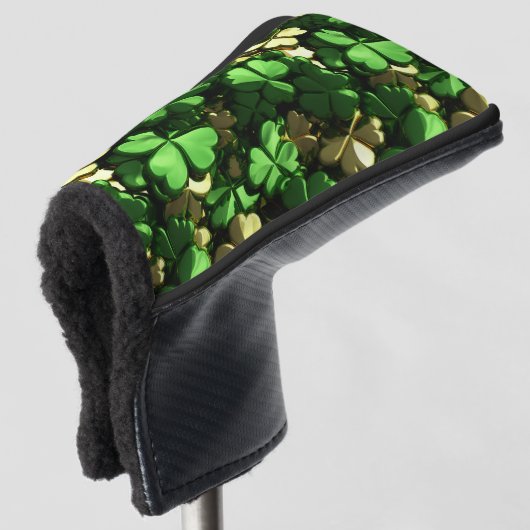 Gold Heart Shamrocks Golfheadcover (3/4 voorkant)