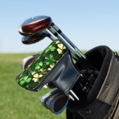 Gold Heart Shamrocks Golfheadcover (Insitu)
