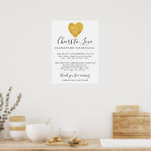 Gold Heart Signature Cocktails Weddenschap Poster (Keuken)