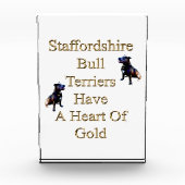 Gold Heart Staffordshire Bull Terrier, Photo Block Fotoblokken (Voorkant)