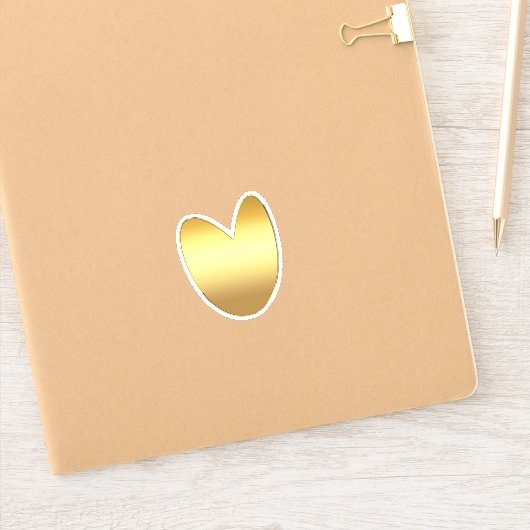 Gold Heart Sticker (Notitieboek)