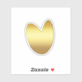 Gold Heart Sticker (Vel)