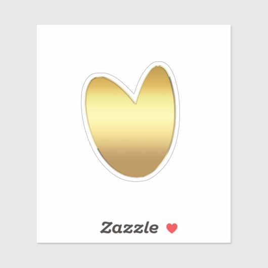 Gold Heart Sticker (Vel)