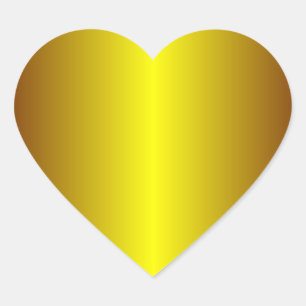 Gold Heart Sticker