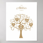 Gold Heart-structuur Poster (Voorkant)