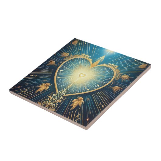 Gold Heart Tegeltje (Zijkant)