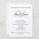 Gold Heart Temple Wedding & Reception nodigt uit Kaart (Voorkant)