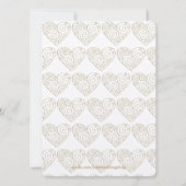 Gold Heart Temple Wedding & Reception nodigt uit Kaart (Achterkant)