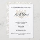 Gold Heart Temple Wedding & Reception nodigt uit Kaart (Voorkant / Achterkant)