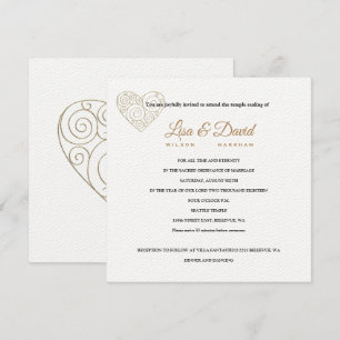 Gold Heart Temple Wedding & Reception nodigt uit Kaart