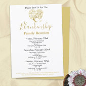 Gold Heart Tree 3-daagse familiereünie gepersonali Kaart