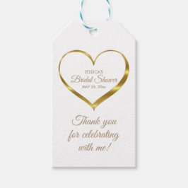 Gold Heart Vrijgezellenfeest Dank u Cadeaulabel