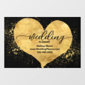 Gold Heart, Wedding Planner Raamsticker (Vel)