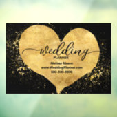 Gold Heart, Wedding Planner Raamsticker (Vel 3)