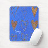 Gold Hearts - Aangepaste Muismat (Met muis)