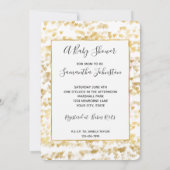 Gold Hearts Baby shower Kaart (Achterkant)