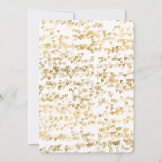 Gold Hearts Baby shower Kaart (Voorkant)