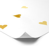 Gold Hearts Baby shower Sprinkle Welkomstbord Poster (Hoek)