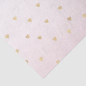 Gold Hearts Blush Pink Ombre Tissuepapier (Detail)