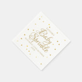 Gold Hearts Confetti Baby Sprinkle/ Shower Servet (Hoek)