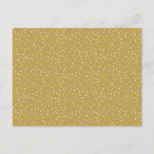 Gold Hearts Confetti Baptisme Christening Uitnodiging Briefkaart (Achterkant)