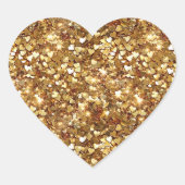 Gold Hearts Confetti Hart Sticker (Voorkant)