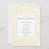 Gold Hearts Confetti Vrijgezellenfeest Kaart (Voorkant)