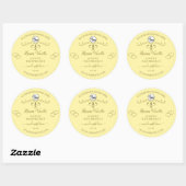 Gold  Hearts Cream Product Labels met Logo (Vel)