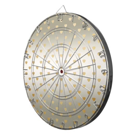 Gold Hearts Dartboard Dartbord (Voorkant Rechts)