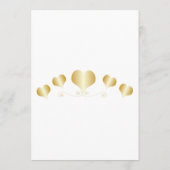 Gold Hearts Design Wedding Menu (Achterkant)