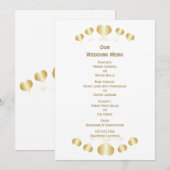 Gold Hearts Design Wedding Menu (Voorkant / Achterkant)
