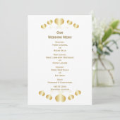 Gold Hearts Design Wedding Menu (Staand voorkant)