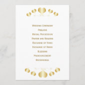 Gold Hearts Design Wedding Programmakaart (Achterkant)