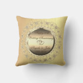 Gold Hearts Diamonds 50th Wedding Jubileum Kussen (Achterkant)