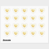 Gold Hearts DIY White Monogram Hart Sticker (Vel)