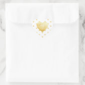 Gold Hearts DIY White Monogram Hart Sticker (Tas)