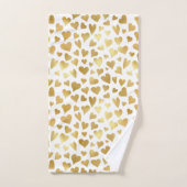 Gold Hearts elegant Romantisch patroonontwerp Bad Handdoek (Handdoek)