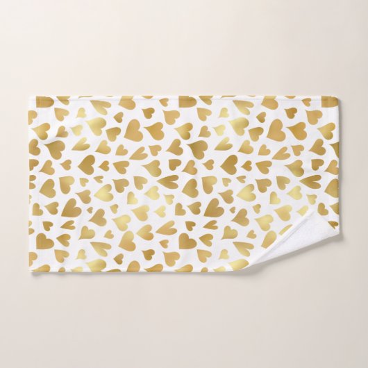 Gold Hearts elegant Romantisch patroonontwerp Bad Handdoek (Handdoek)