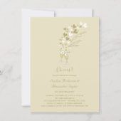 Gold Hearts en Champagne Cheers Engagement Party Kaart (Voorkant)