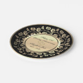 Gold Hearts Floral 50th Wedding Anniversar Papieren Bordje (Gekanteld)