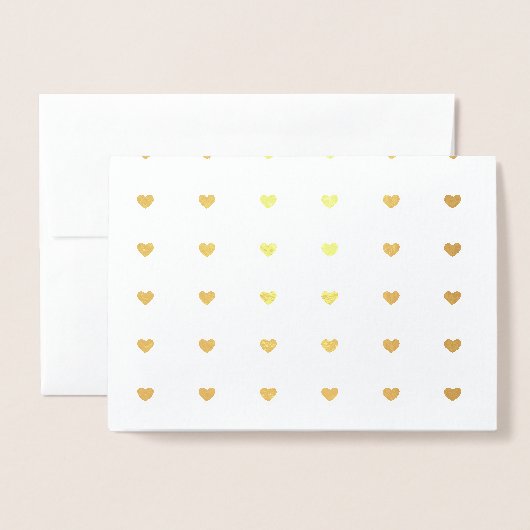 Gold Hearts Folie Kaarten (Voorkant met envelop)