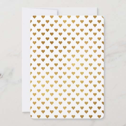 Gold Hearts Foto Sjabloon Weddenschap Hartelijk da (Achterkant)