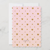Gold Hearts foto verjaardag uitnodiging (Achterkant)