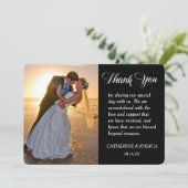 Gold Hearts Foto Weddenschap Hartelijk dank Bedankkaart (Staand voorkant)