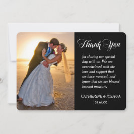 Gold Hearts Foto Weddenschap Hartelijk dank Bedankkaart